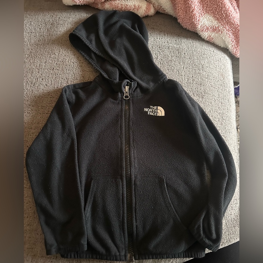 The North Face Kids Charcoal Hooded Fleece Jacket